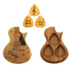 Custom wooden guitar picks for music lovers