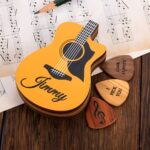 Strum Your Story – Engraved Wooden Guitar Picks Set with Nature-Inspired Case – For the Soulful Musician - Image 3