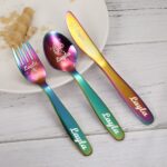 Whimsical Mealtime Magic – Custom Unicorn Cutlery Set – For Little Ones’ Joyful Dining - Image 3