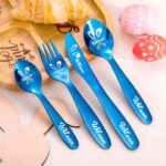 Make Mealtime Fun with a Personalized Bunny Easter Cutlery Set – Colorful Stainless-Steel Fork, Spoon & Knife for Kids’ Baskets - Image 6
