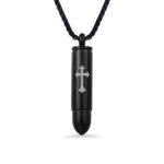 Carry Their Memory Close – Stainless Steel Cross Bullet Urn Necklace – For Honoring Loved Ones and Heroes - Image 3
