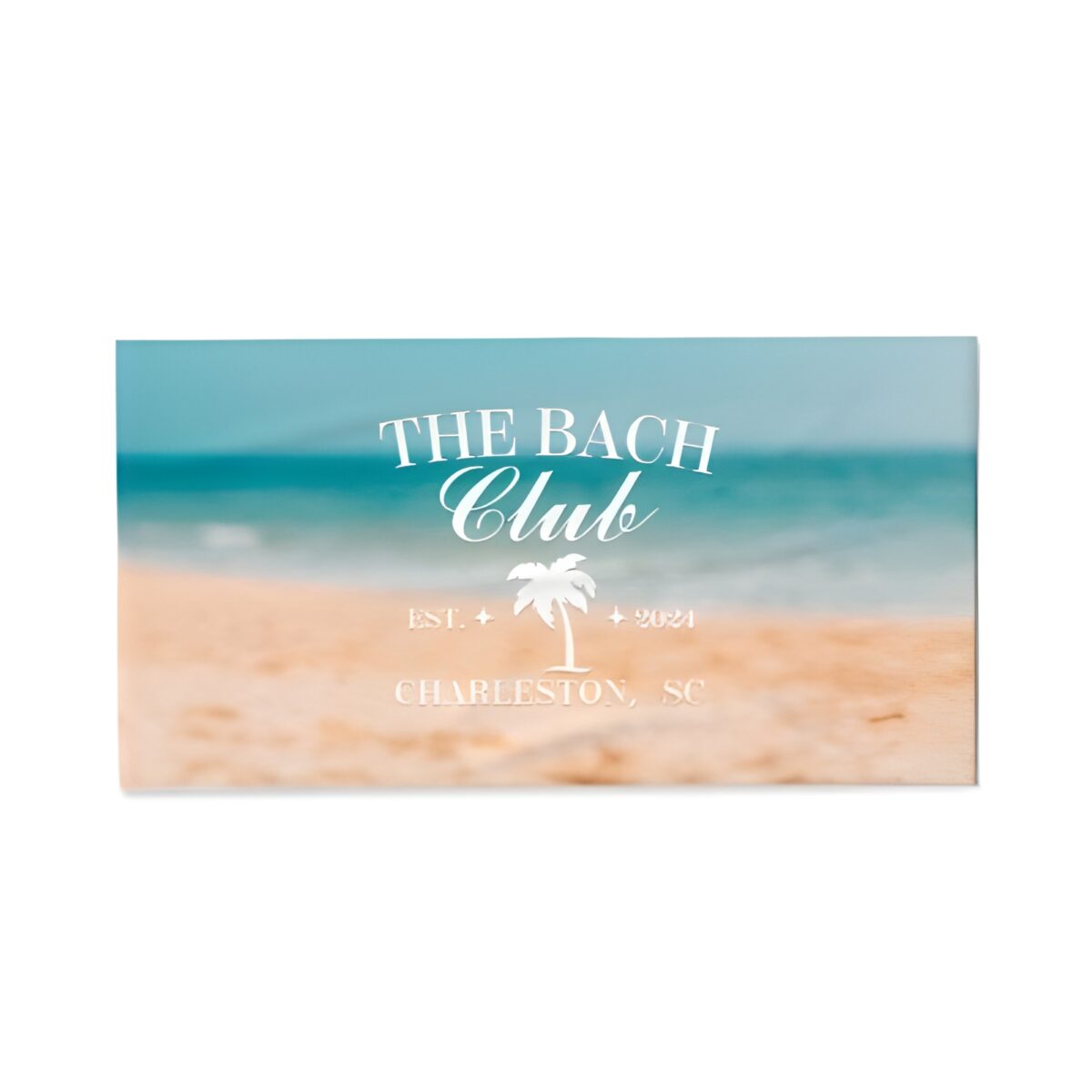 PY2408_featured Custom beach towel for bachelorette celebration
