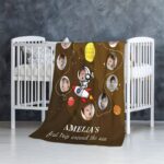 Embrace Their First Journey – Custom Photo & Name Baby Blanket – A Treasured Keepsake for Newborns’ Milestone Year - Image 6
