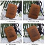 Engraved leather card holder wallet for kids