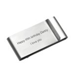 Personalized stainless steel money clip for him