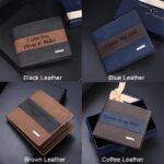 Personalized leather wallet for him carrying stories