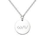 Engraved faith coin necklace for hope and strength