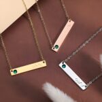 Carry Faith's Embrace – Bar Necklace with Birthstone – A Symbol of Strength for Every Journey - Image 5