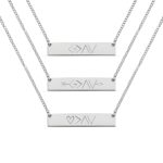 Inspirational bar necklace for faith and strength