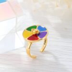 Spin Your Story – Enamel Birthstone Spinner Ring – A Charming Choice for Loved Ones and Friends - Image 4