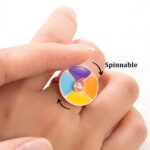 Personalized enamel spinner ring for meaningful moments