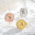 Spinning name and birthstone ring for family love