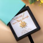 Embrace Your Radiance – Custom Name Daisy Necklace with Birthstone – A Loving Tribute for Her - Image 11