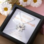 Embrace Your Radiance – Custom Name Daisy Necklace with Birthstone – A Loving Tribute for Her - Image 10