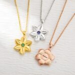 Embrace a Mother's Grace – Birthstone Star of Bethlehem Flower Necklace – A Heartfelt Tribute for Mom or Grandma - Image 2