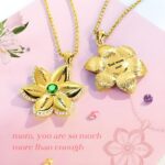 Embrace a Mother's Grace – Birthstone Star of Bethlehem Flower Necklace – A Heartfelt Tribute for Mom or Grandma - Image 5