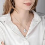 Embrace a Mother's Grace – Birthstone Star of Bethlehem Flower Necklace – A Heartfelt Tribute for Mom or Grandma - Image 6
