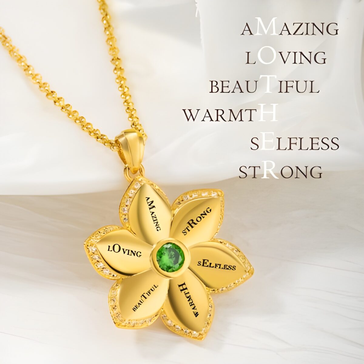 birthstone star of Bethlehem necklace for mothers