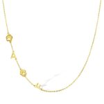 Carry Their Pawprints Close – Sideways Paw Necklace with Initial Charm – For Cherished Pet Lovers and Tender Memories - Image 2