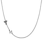 Carry Their Pawprints Close – Sideways Paw Necklace with Initial Charm – For Cherished Pet Lovers and Tender Memories - Image 4
