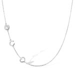 Sideways paw necklace with initial charm for pet lovers