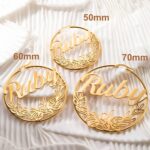 Celebrate Your Story – Custom Birthflower Name Hoop Earrings – A Cherished Gift for Her - Image 2