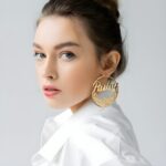 Celebrate Your Story – Custom Birthflower Name Hoop Earrings – A Cherished Gift for Her - Image 11