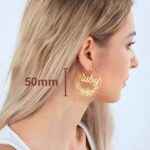 Celebrate Your Story – Custom Birthflower Name Hoop Earrings – A Cherished Gift for Her - Image 5