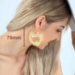 Celebrate Your Story – Custom Birthflower Name Hoop Earrings – A Cherished Gift for Her - Image 7