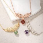 Embrace Celestial Guidance – Angel Wings Crystal Necklace – A Cherished Keepsake for Mom and Bridesmaids - Image 2