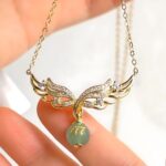 Embrace Celestial Guidance – Angel Wings Crystal Necklace – A Cherished Keepsake for Mom and Bridesmaids - Image 3