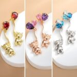 Embrace Dreams in Silver – Highland Cow Stud Earrings with Birthstone Balloons – A Cherished Gift for Loved Ones - Image 5