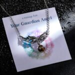 Embrace Your Guardian Spirit – Custom Angel Number Crystal Necklace with Angel Wings – For Her Spiritual Journey and Special Moments - Image 2