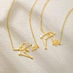 Embrace Your Stars and Blooms – Custom Birth Flower & Zodiac Necklace – A Cherished Keepsake for Her - Image 3