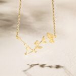 Embrace Your Stars and Blooms – Custom Birth Flower & Zodiac Necklace – A Cherished Keepsake for Her - Image 6