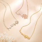 Embrace Your Story – Birth Flower Necklace with Arabic Name – A Timeless Treasure for Her Special Day - Image 3