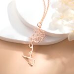 Embrace Your Story – Birth Flower Necklace with Arabic Name – A Timeless Treasure for Her Special Day - Image 5