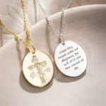 Embrace Faith and Bloom – Birth Flower Cross Necklace with Bible Verse – A Cherished Treasure for Her Special Moments - Image 2