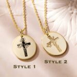 Embrace Faith and Bloom – Birth Flower Cross Necklace with Bible Verse – A Cherished Treasure for Her Special Moments - Image 4