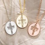 Embrace Faith and Bloom – Birth Flower Cross Necklace with Bible Verse – A Cherished Treasure for Her Special Moments - Image 5
