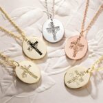Embrace Faith and Bloom – Birth Flower Cross Necklace with Bible Verse – A Cherished Treasure for Her Special Moments - Image 6