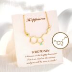 Embrace Joy’s Chemistry – Birthstone Serotonin Molecule Necklace – A Thoughtful Treasure for Her and Mom - Image 2