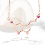 Embrace Joy’s Chemistry – Birthstone Serotonin Molecule Necklace – A Thoughtful Treasure for Her and Mom - Image 5