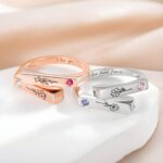 Celebrate Shared Moments – Custom Two Birthflower & Birthstone Ring – For Sisters, Best Friends & Couples - Image 4