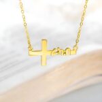 Embrace Faith and Heritage – Custom Amharic Name Cross Necklace – A Cherished Keepsake for Mom & Grandmom - Image 2