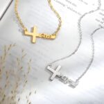 Custom Amharic name cross necklace for heartfelt gifting