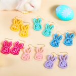 Personalized Bunny Earrings – Custom Initial Acrylic Dangle For Easter Parties & Gifts (For Girls & Adults) - Image 5