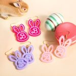 Personalized bunny earrings for Easter celebrations