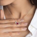 Celebrate Her Story – Custom Double Bubble Letter Necklace with Birthstone – A Cherished Keepsake for Every Special Moment - Image 6