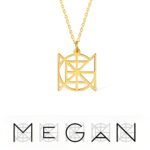 Custom monogram nameplate necklace celebrating identity